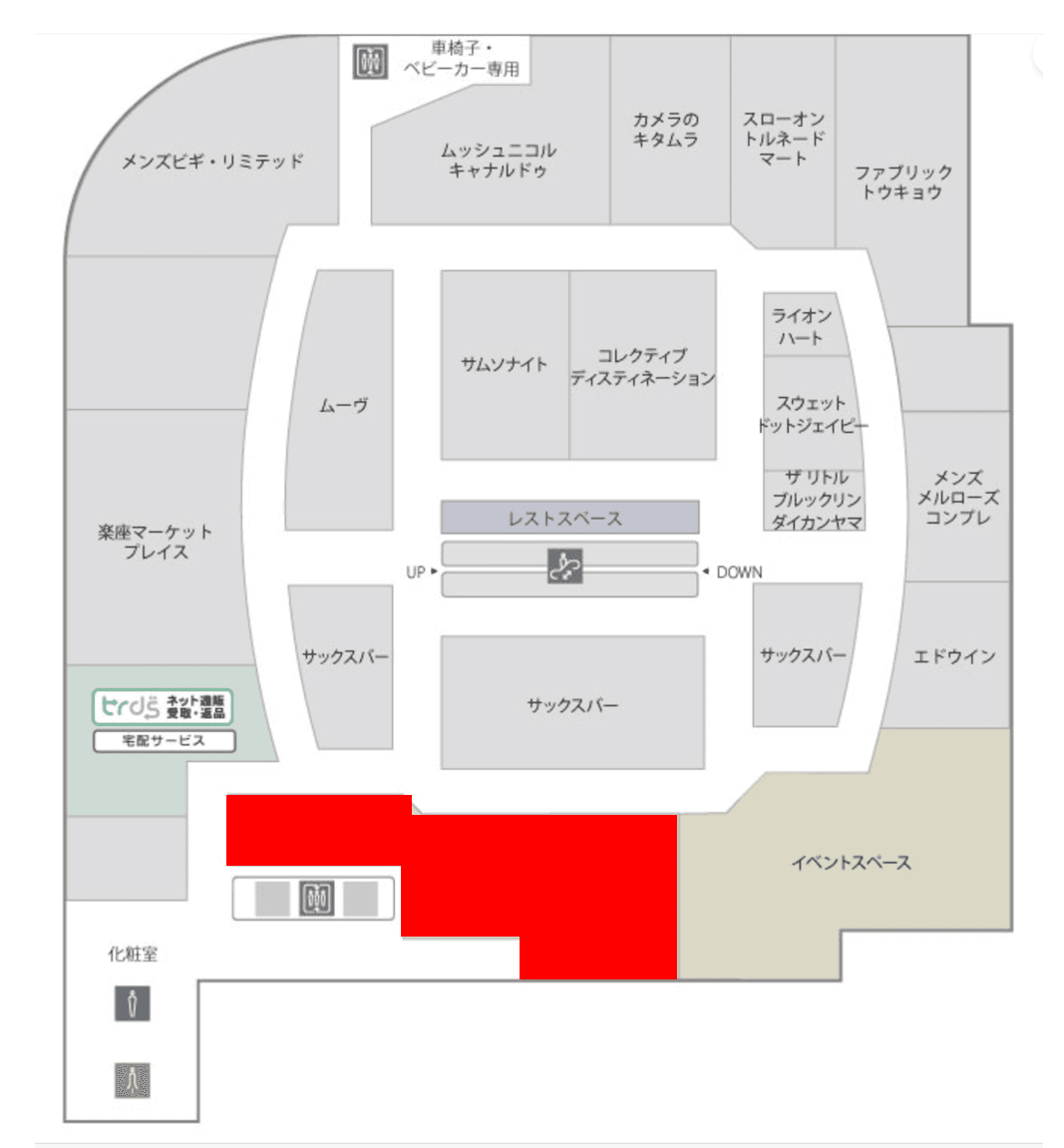 7階 カレンダリウムD08【物販】木調の落ち着いた内装が特徴、展示や体験ワークショップに最適の図面・フロアマップ