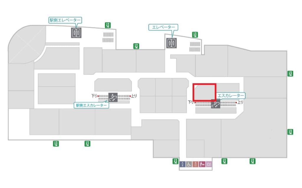 5階 カレンダリウムD06 【物販】下りエスカレーター近く幅広い客層が訪れるフロア、バラエティ雑貨に最適の図面・フロアマップ