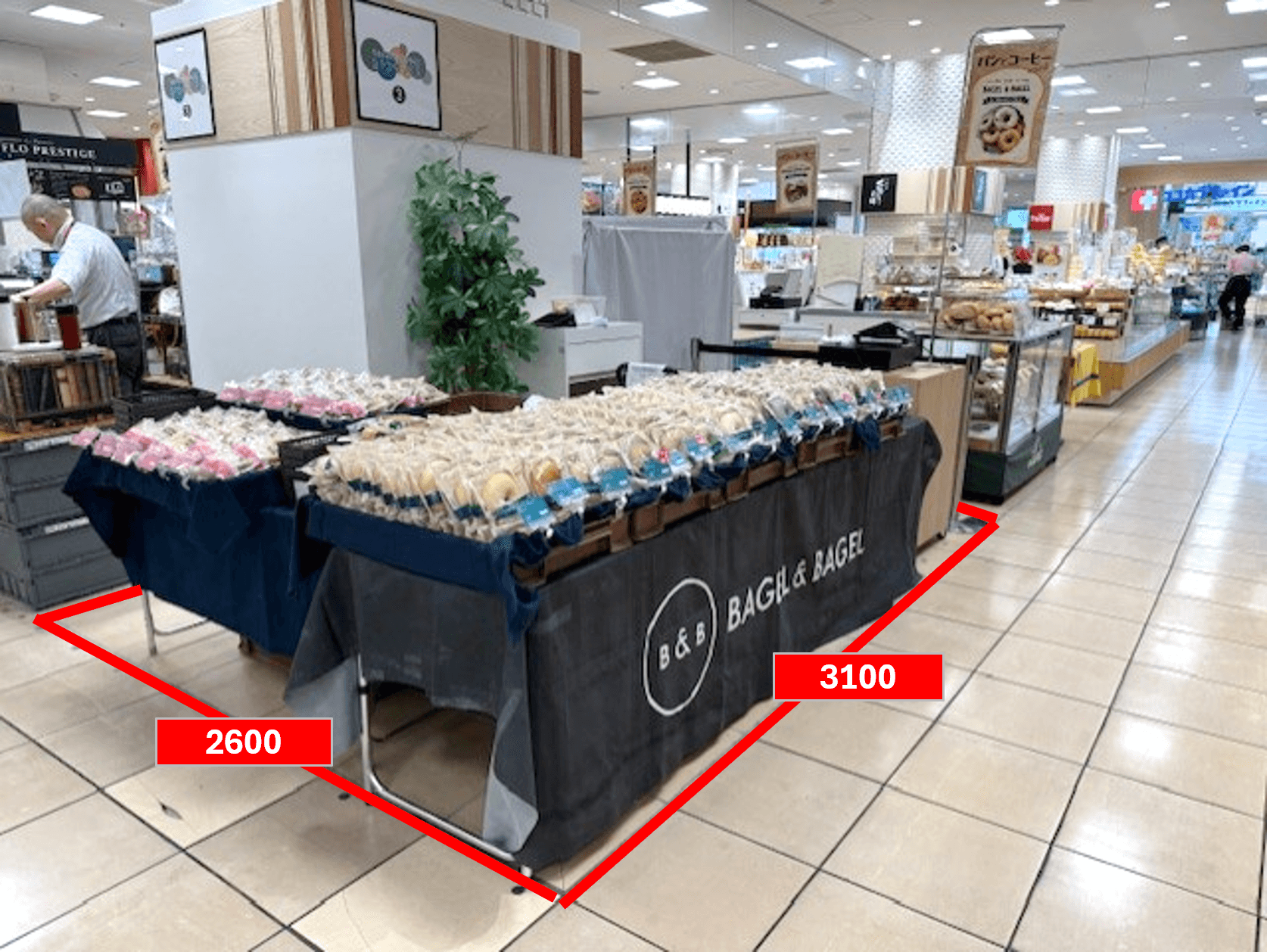 区画スペース 3100×2600