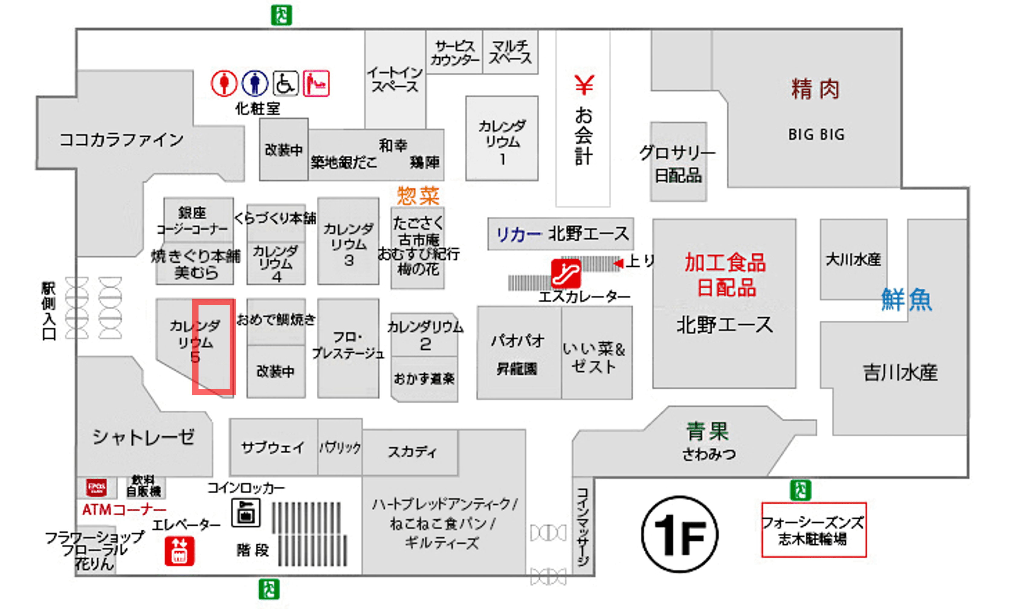 フロアマップ 赤枠スペース