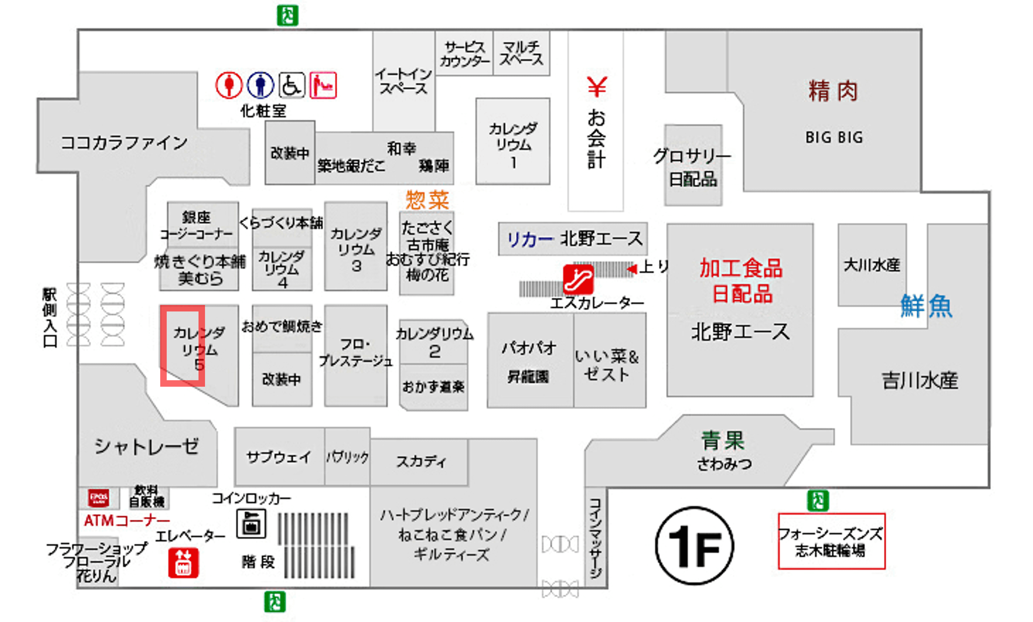 フロアマップ 赤枠スペース