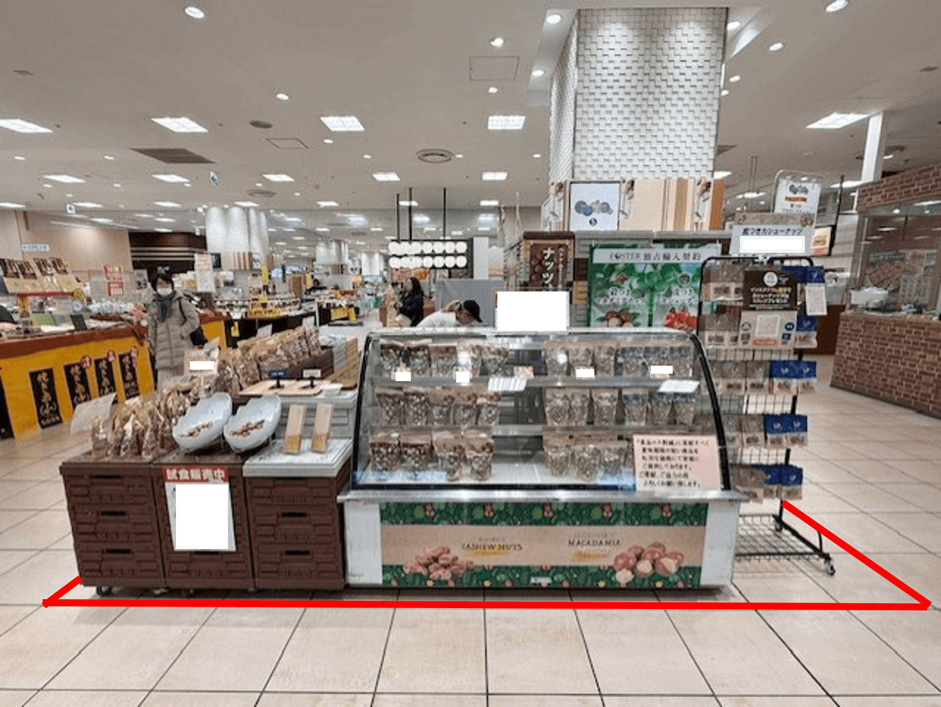 1階 カレンダリウムF15【食・物販】店内入口正面の好立地 スイーツ・惣菜 食物販に最適なスペースです。1