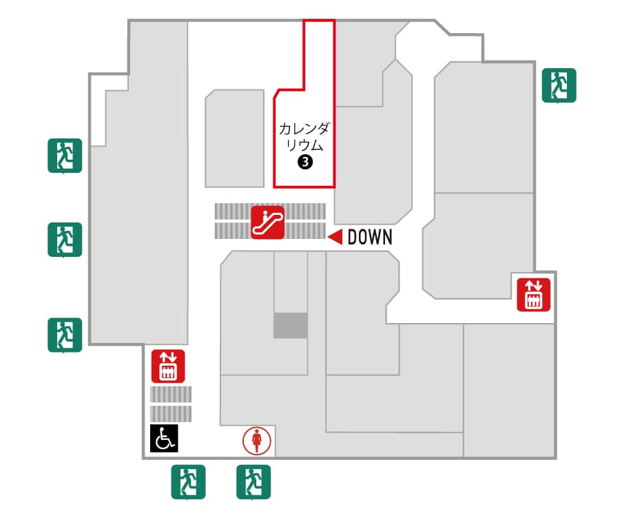7階 カレンダリウムC02 アニメやコンテンツ系のポップアップストア出店に最適なスペースの図面・フロアマップ