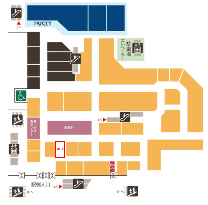 マルイファミリー溝口B1フロアマップ