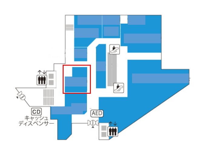 2階 カレンダリウムD07【食物販・物販】木目調のオシャレなスペース、雑貨・アパレルにおすすめの図面・フロアマップ