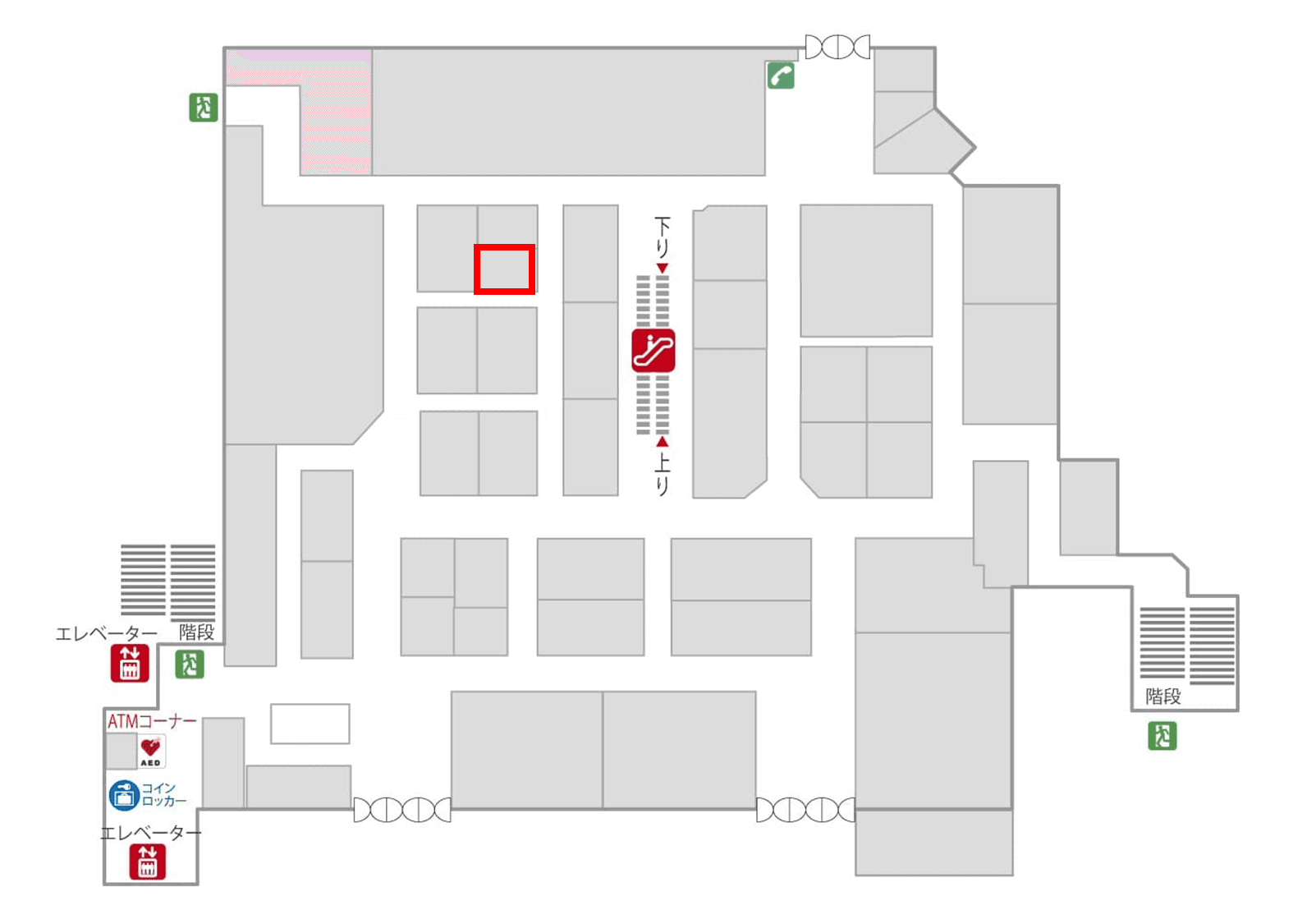 1階 カレンダストリート F08【食物販・物販・PRイベント】近隣で食ギフトショップが展開中、食物販・PRイベントにの図面・フロアマップ