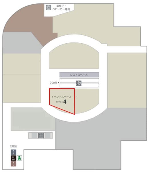 8階 カレンダリウムC04【物販】物販からPR、展示会、ワークショップなどさまざまな利用用途にの図面・フロアマップ