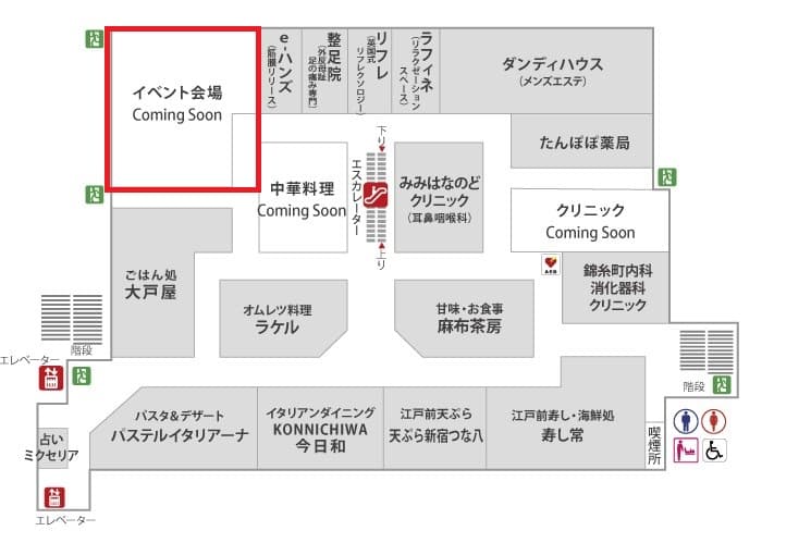 7階 カレンダリウムC01【物販・食物販・PRイベント】約50坪の大型イベントスペースの図面・フロアマップ