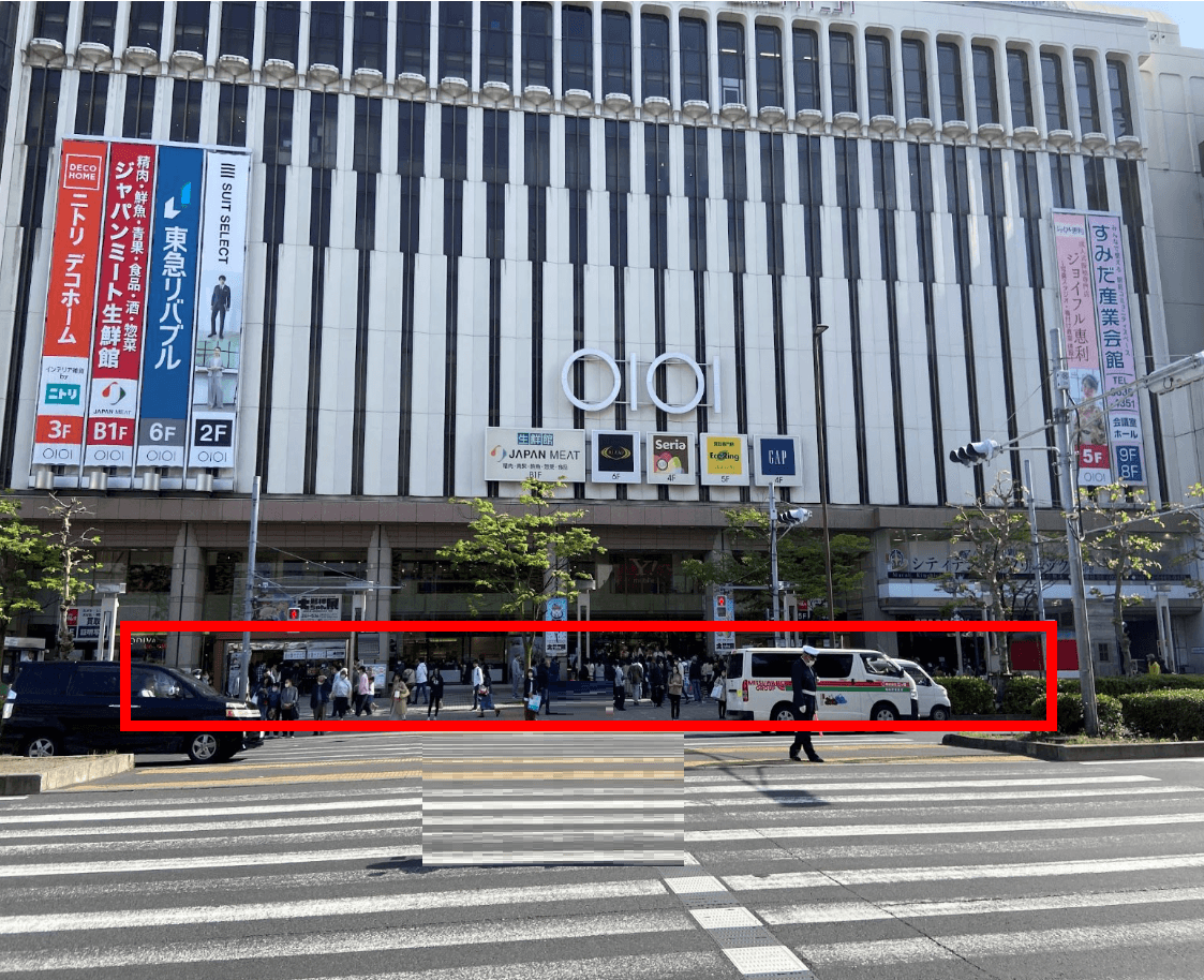 1階 店頭 広告・ステージB【物販・食物販・PR】国道14号面した人通りの多い屋外スペース