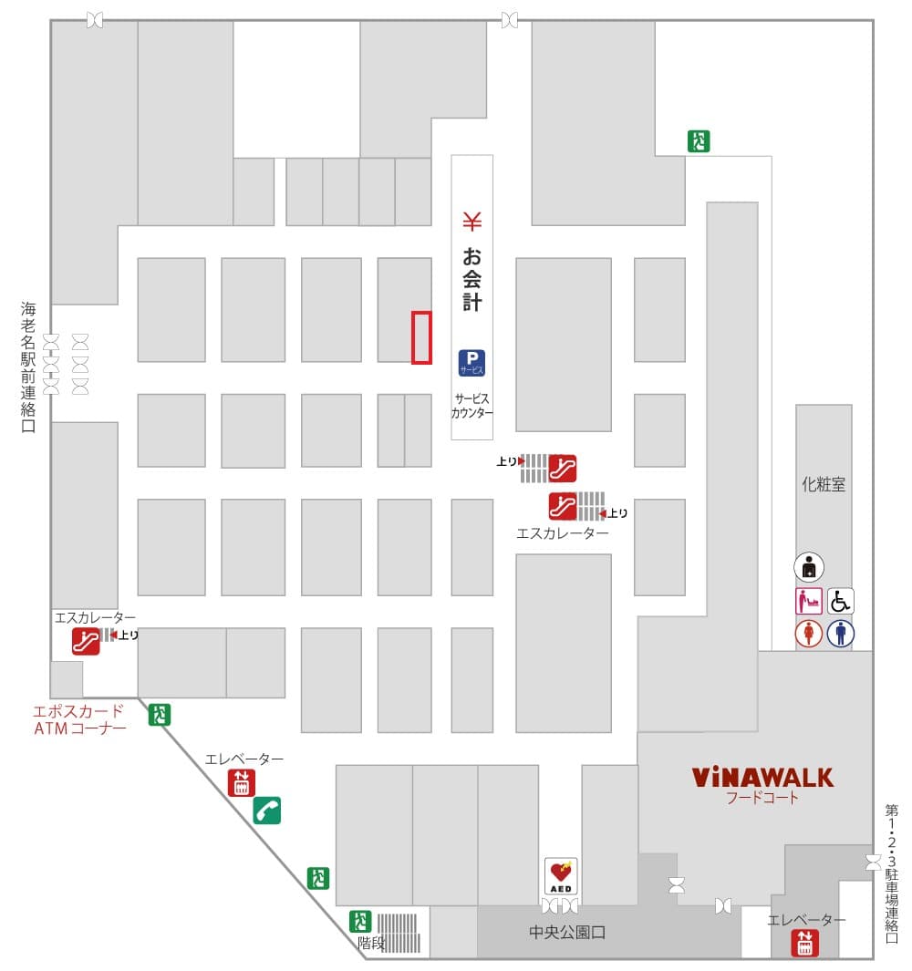 1階 カレンダリウムF03【食物販・調理行為可能】お客さまの前で調理可、米飯、点心などのポップアップに最適の図面・フロアマップ