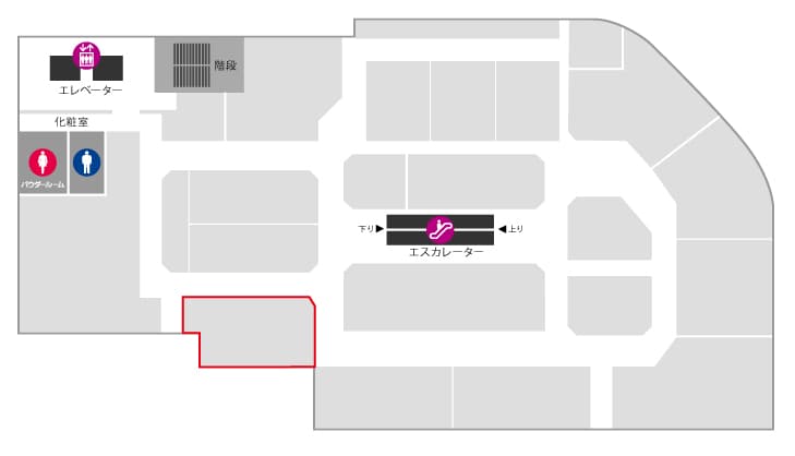 2階 カレンダリウムD08【物販・展示】白を基調とした区画です。アパート・雑貨・展示会などにおすすめです。の図面・フロアマップ